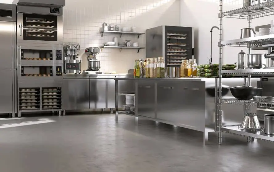 Commercial stainless steel kitchen